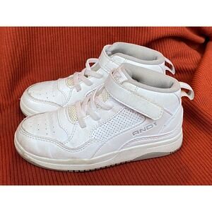 AND1‎ High Top Sneakers White Lace Up Hook and Loop Toddler Size 11